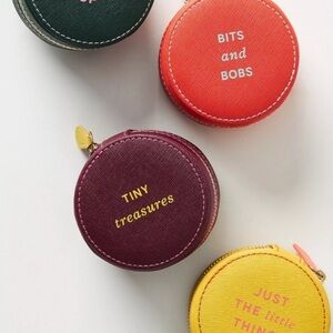 Anthropologie Ondine Catchall Pouch- Raspberry